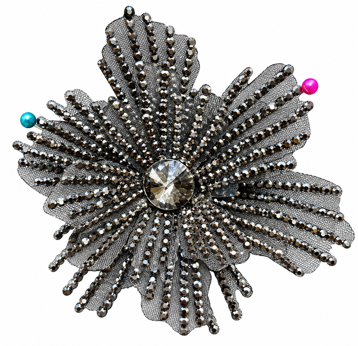 Black floral embellishment