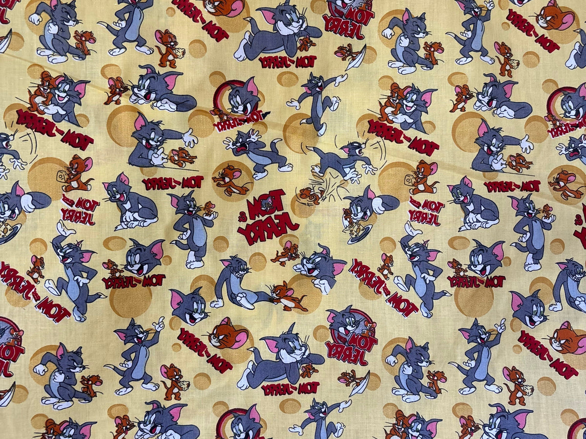 Microfibre Sheeting Fabric-Tom and Jerry