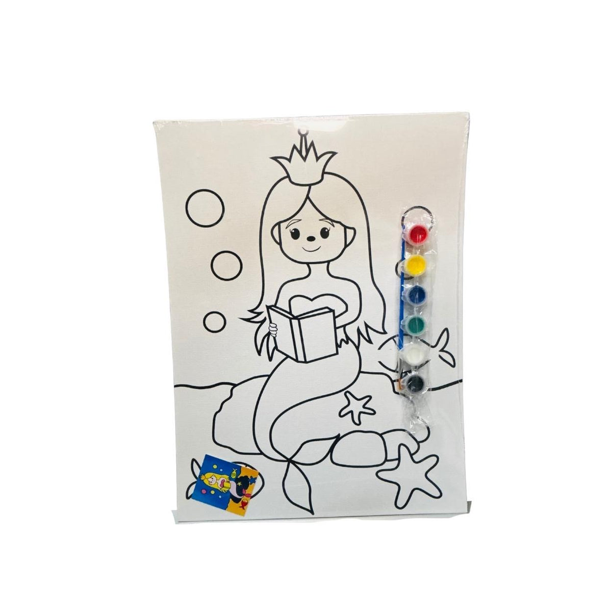 Mermaid Canvas With Paint