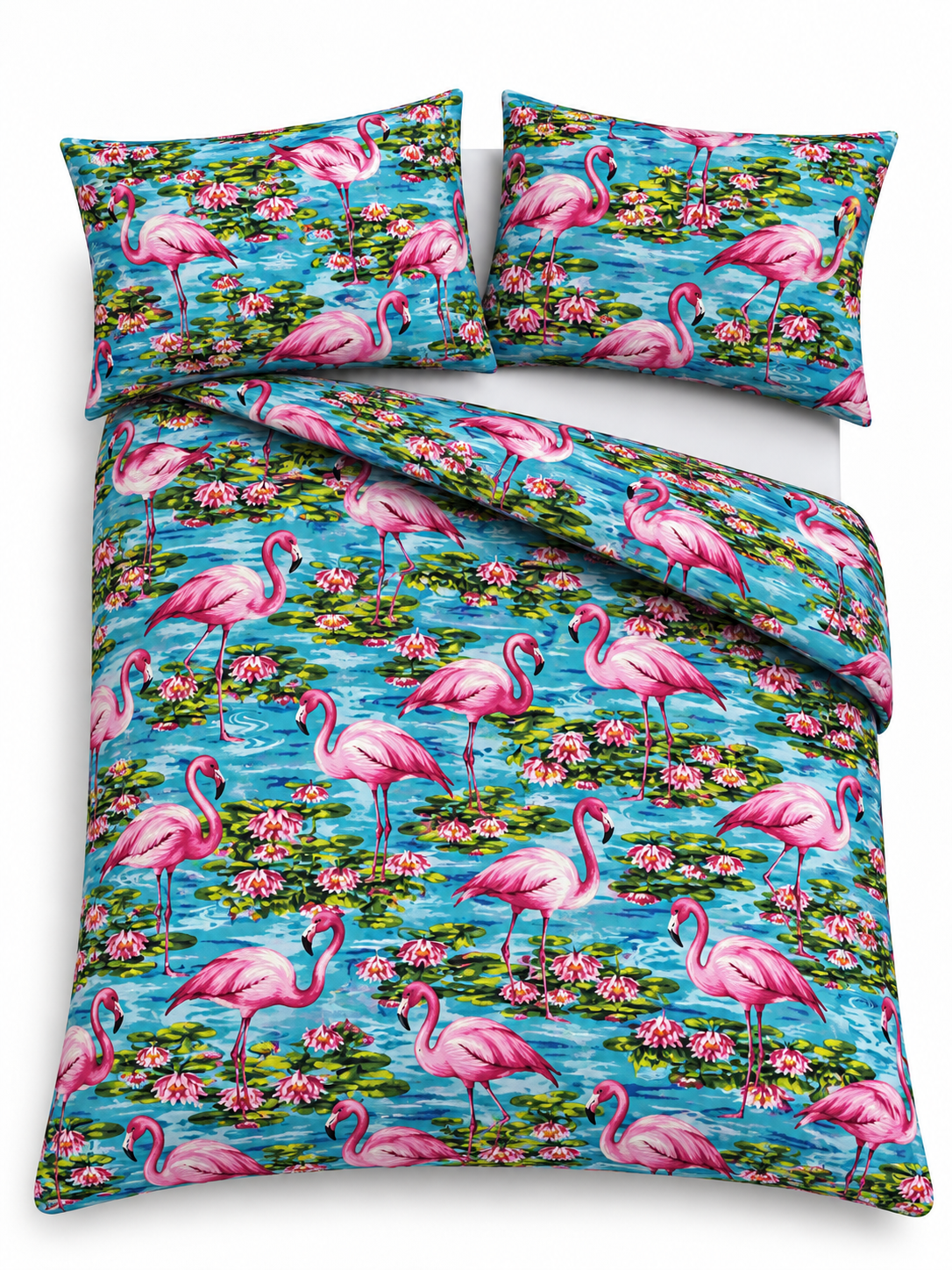 Duvet Cover Set-Flamingo-Double