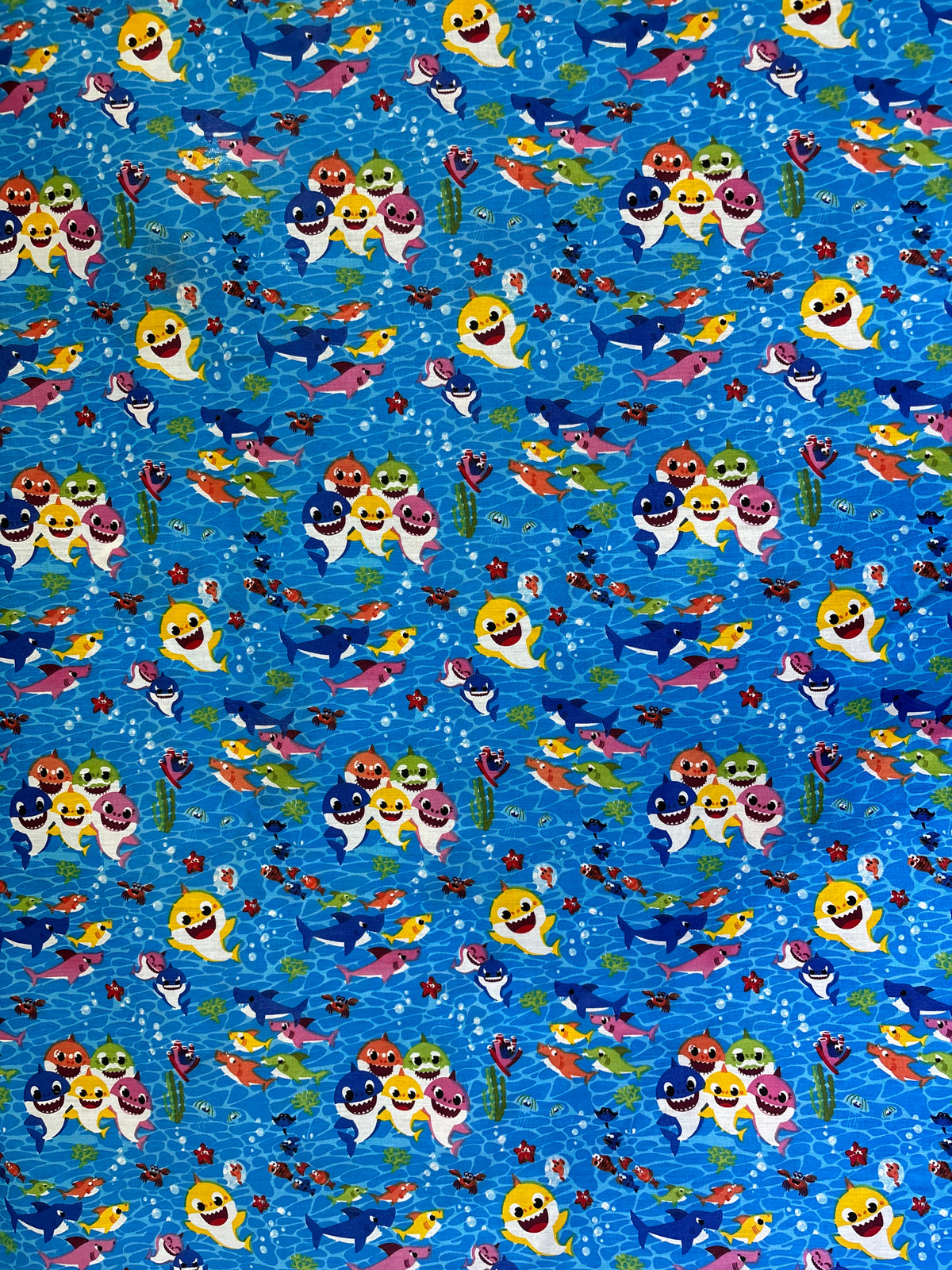 Microfibre Sheeting Fabric-Baby Shark