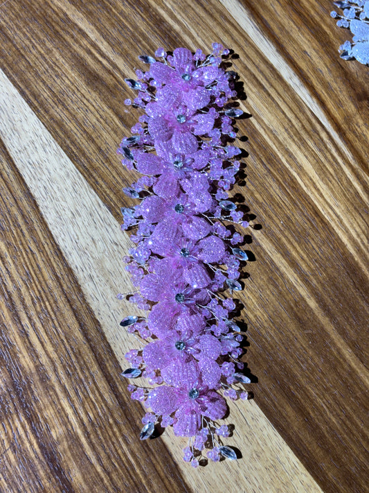 Blossom Vine Motif-Handcrafted-Pink