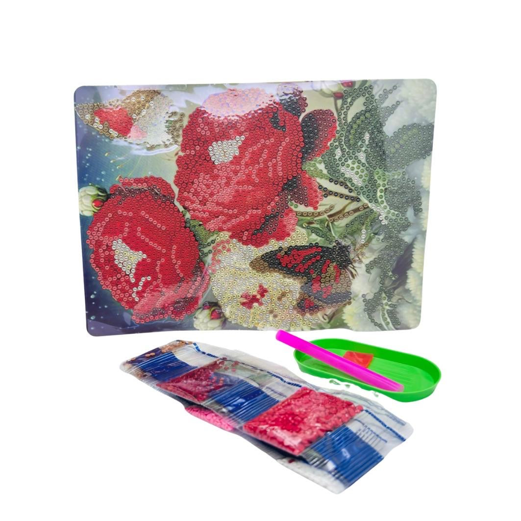 Flower Diamond Painting Kit - Gem Art (A5)