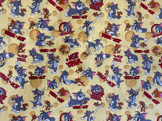 Microfibre Sheeting Fabric-Tom and Jerry