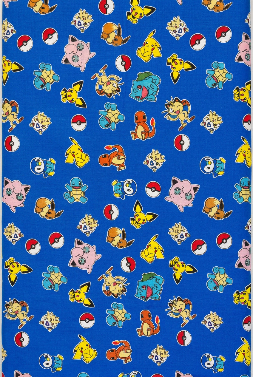 Microfibre Sheeting Fabric-Pokémon
