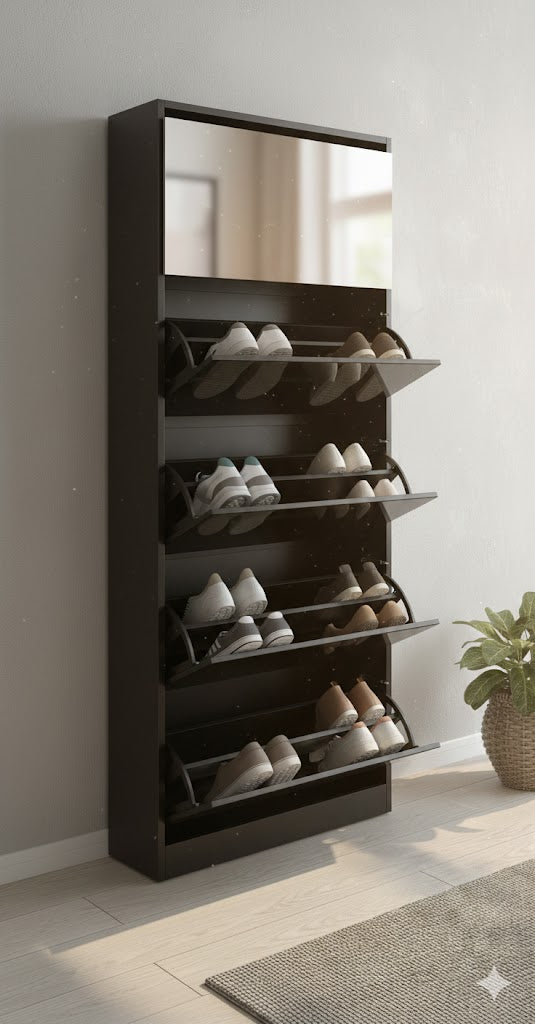 5 Door Mirror shoe cabinet