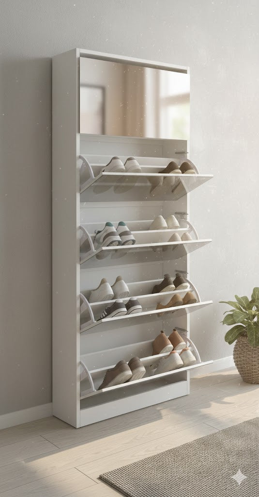 5 Door Mirror shoe cabinet