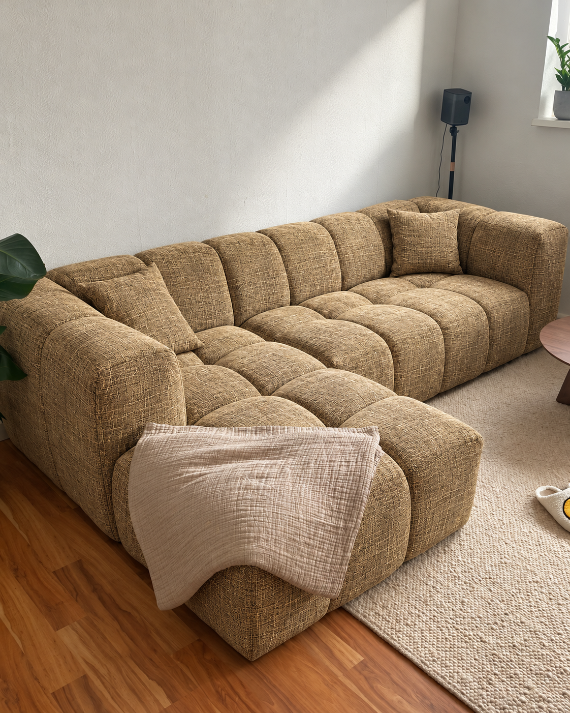 Premium Upholstery Fabric - Light Brown (Per Meter)