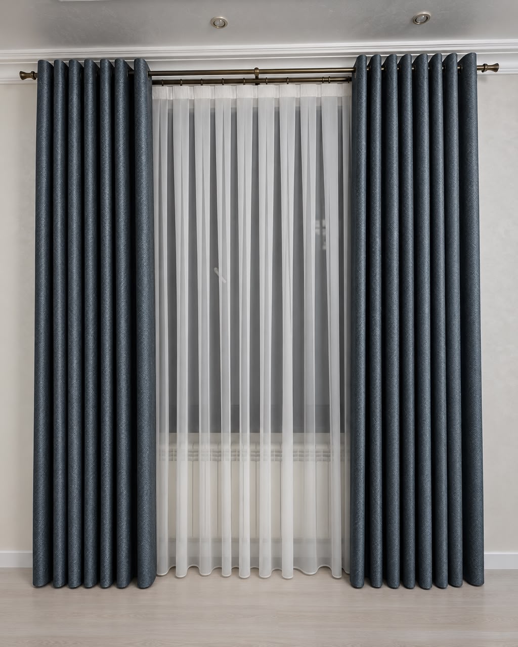100% Blockout Curtains Navy (145cm X 230cm) (R225 per drop, R450 for 2)