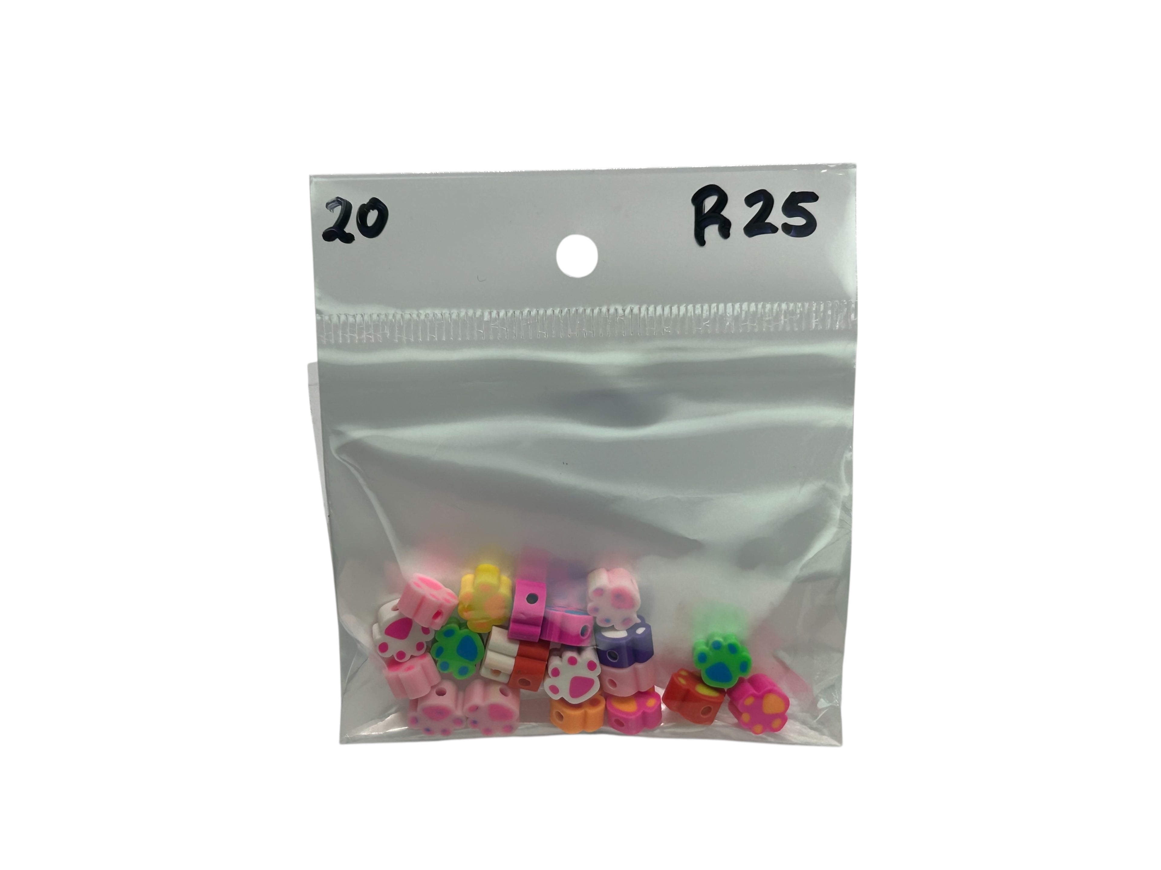 Dog paw beads-multi
