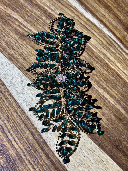 Floral Leaf Motif-Handcrafted-Emerald