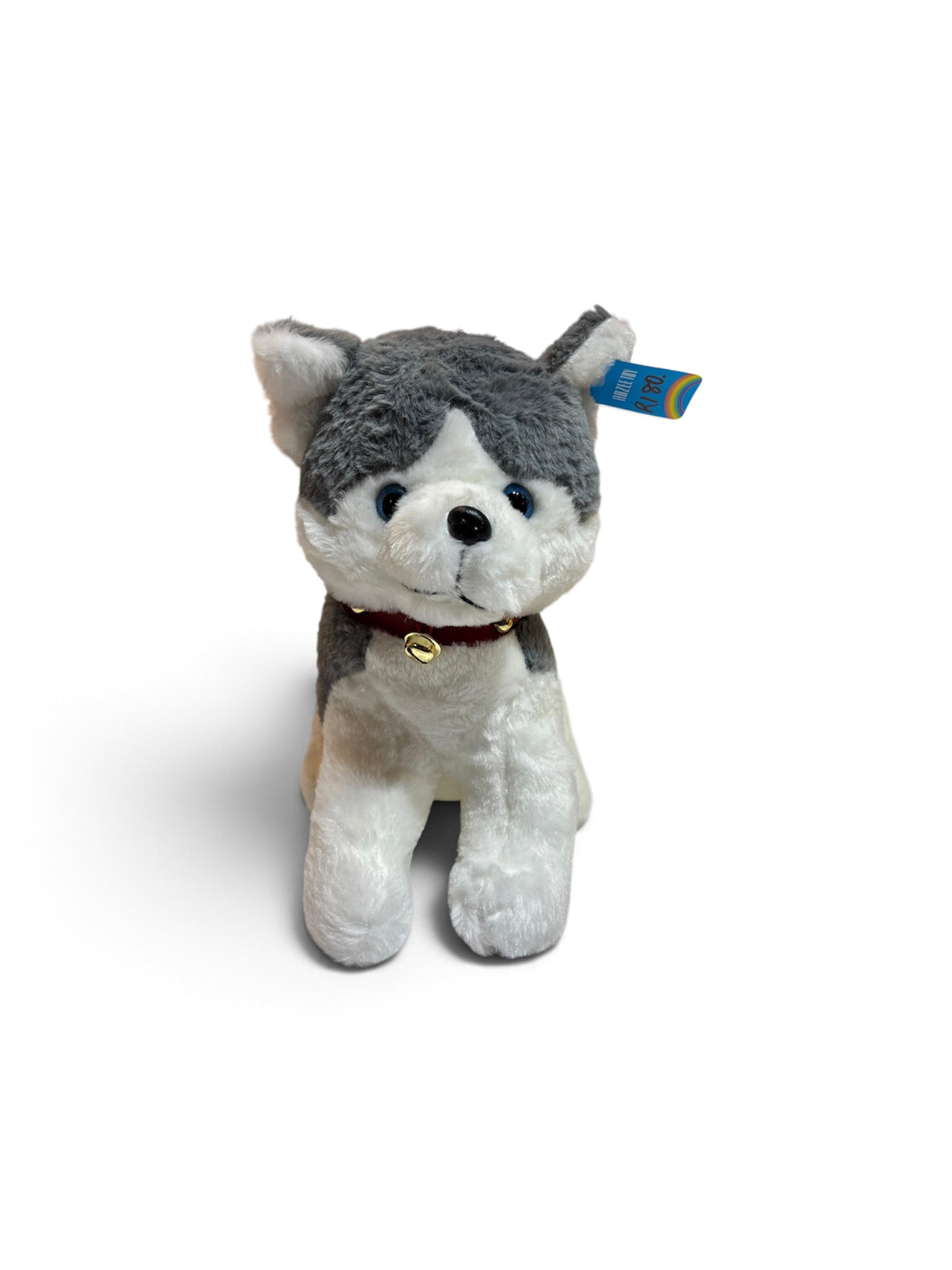 Grey And White Dog Plush Toy