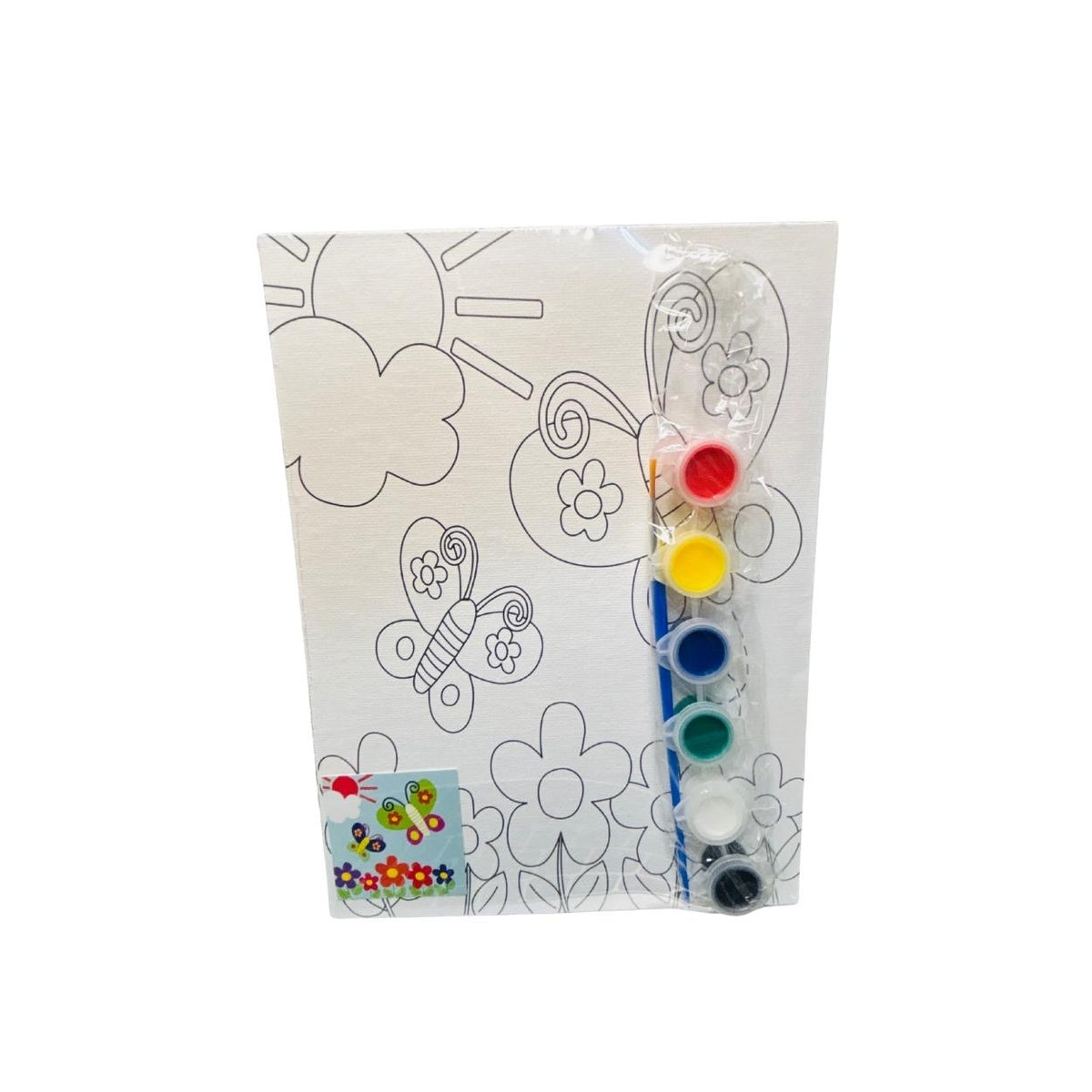 Butterfly And Flower Canvas With Paint