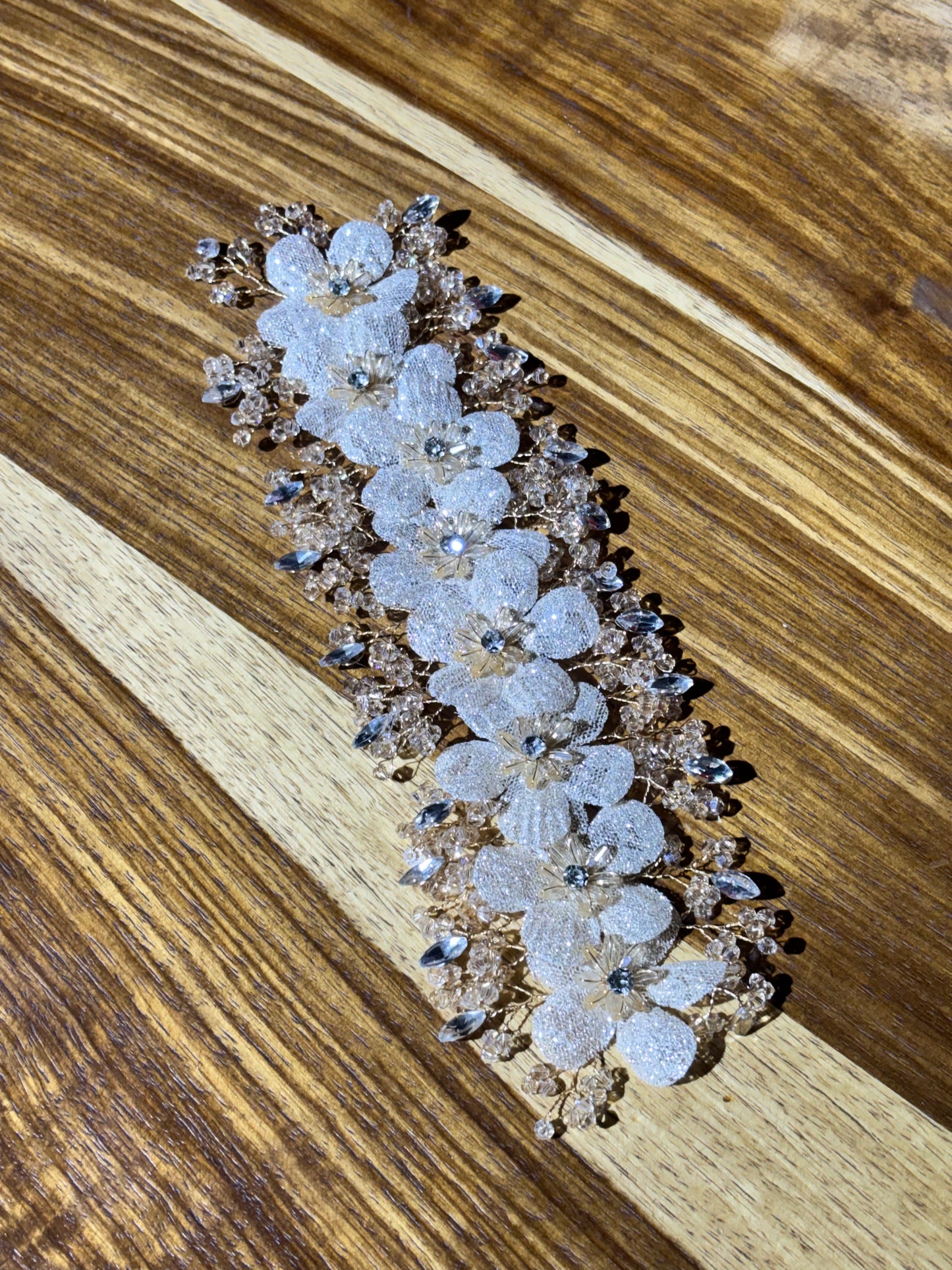 Blossom Vine Motif-Handcrafted- Peach