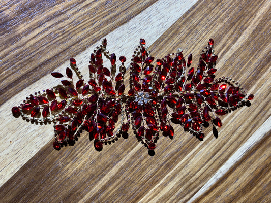 Floral Leaf Motif- Handcrafted-Red