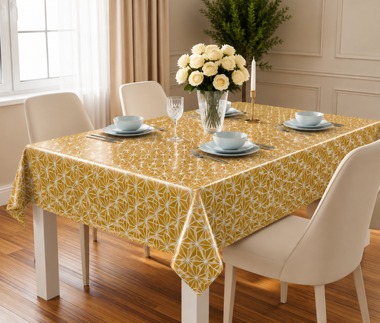 PVC Tabling-Mustard Geometric