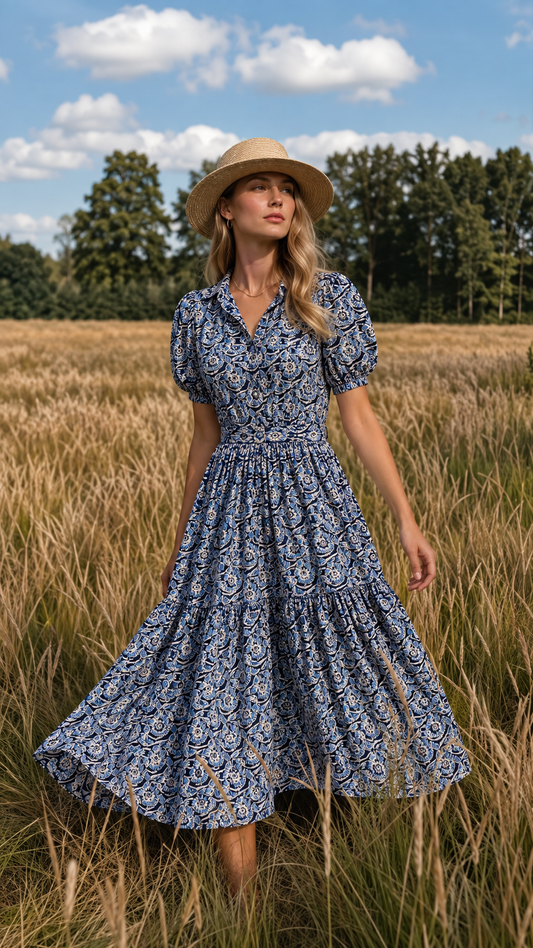 Batik Printed-Navy Floral